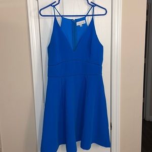 Vibrant blue A line dress
